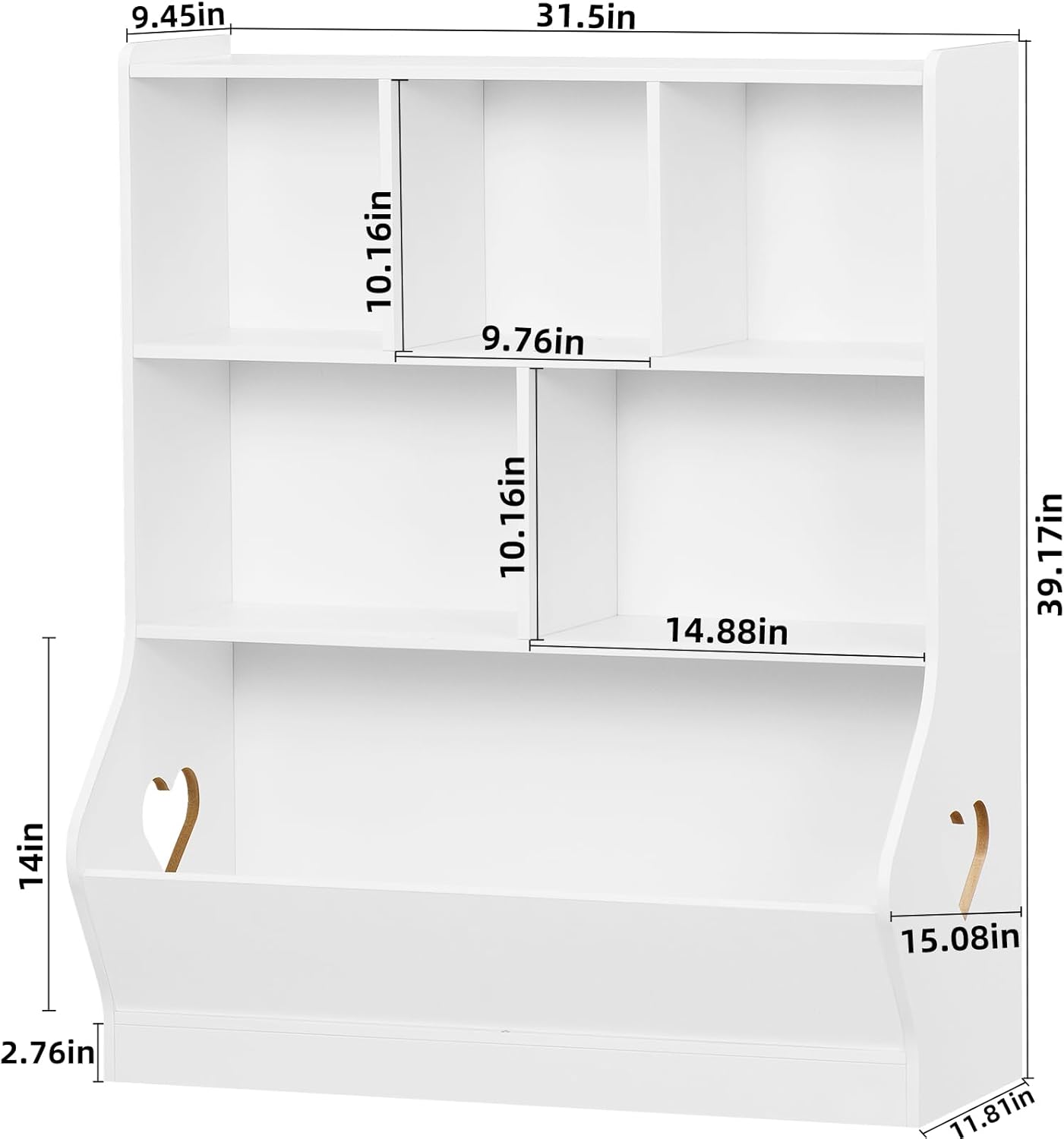 LO-100-CBookshelf-White