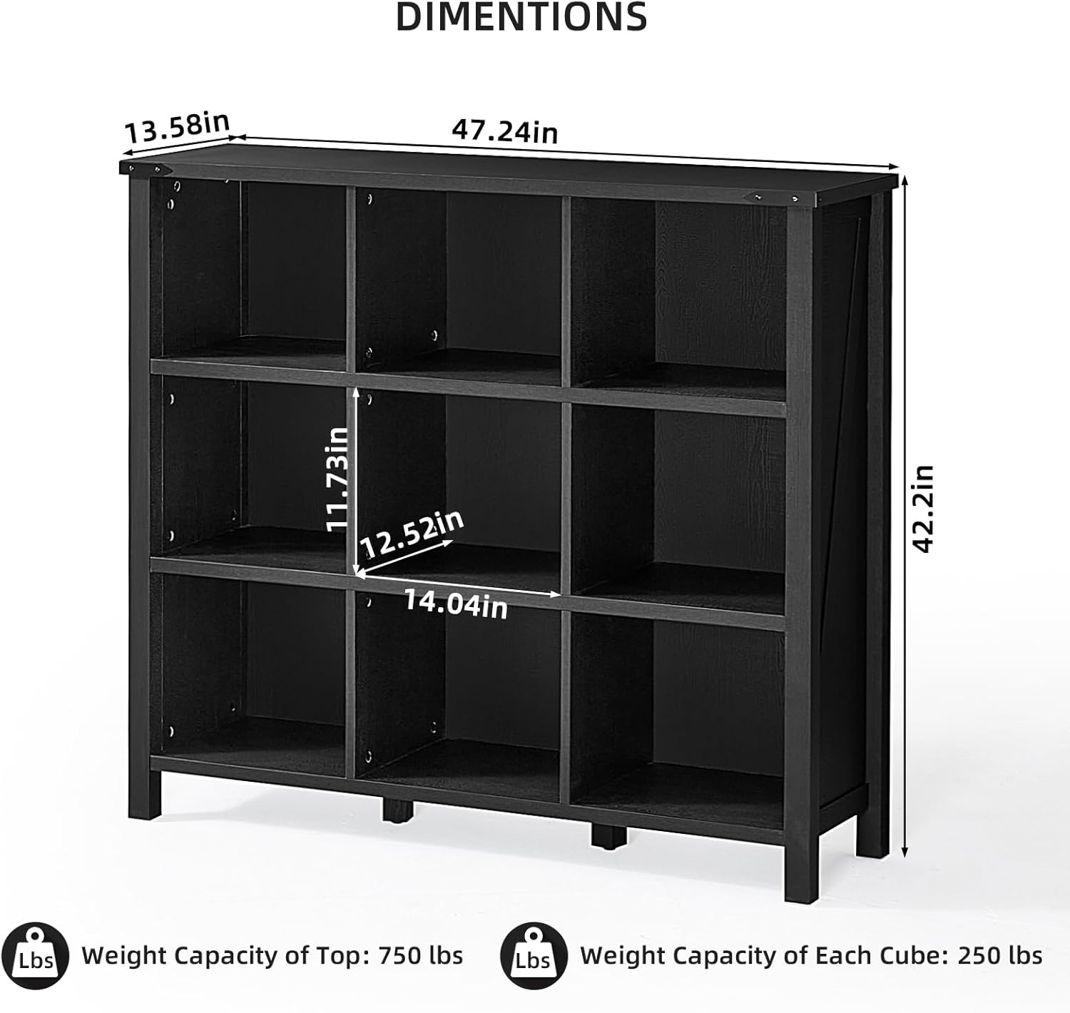 LB-9CBookshelf-Black