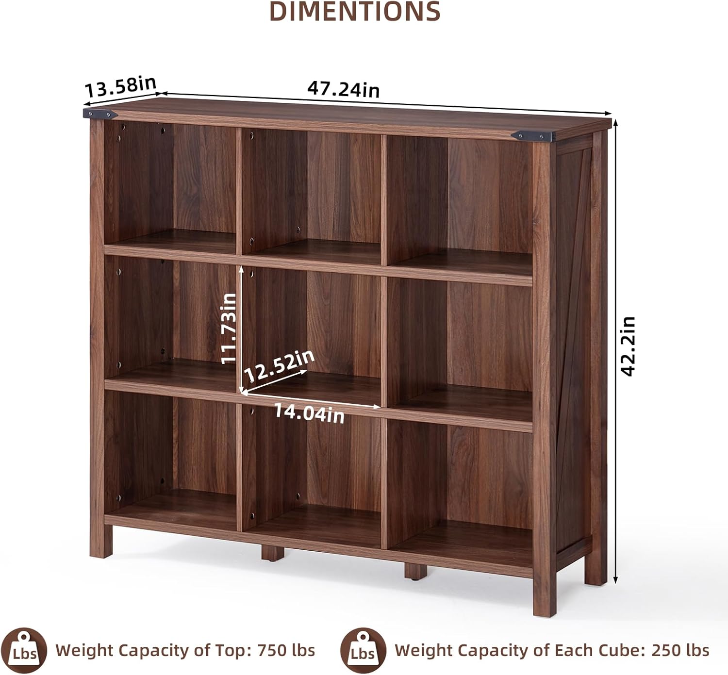 LB-9CBookshelf-Brown
