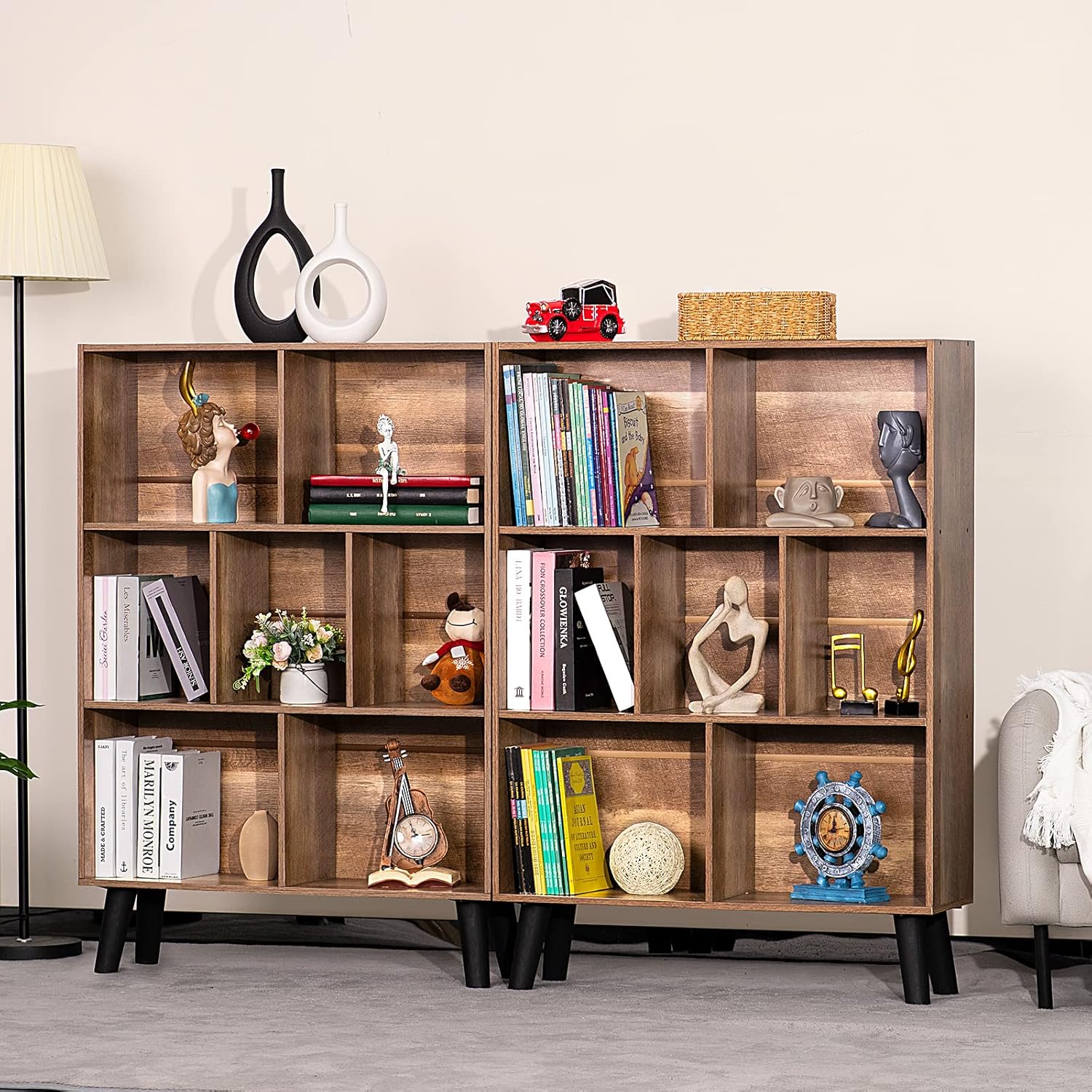 LY-Bookshelf-Oak Gray