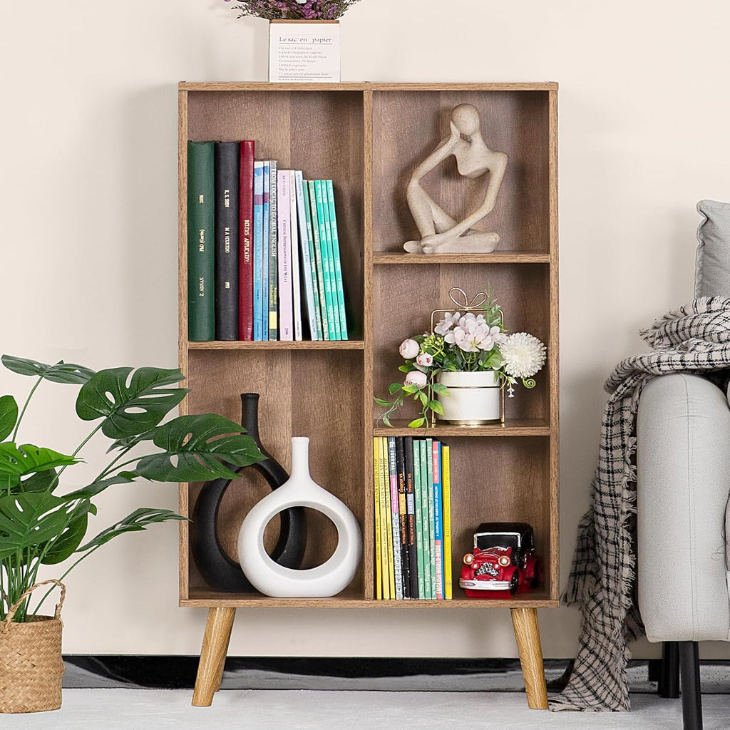 LY-S-Bookshelf-Oak Gray