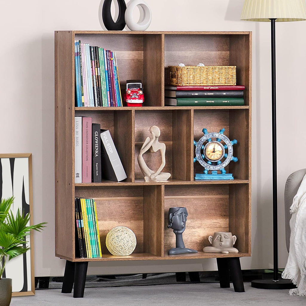 LY-Bookshelf-Oak Gray